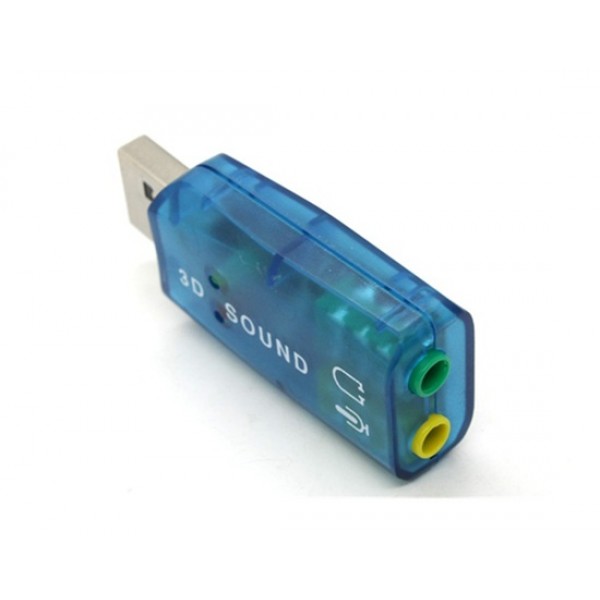 USB 3D Sound Card (Blue)