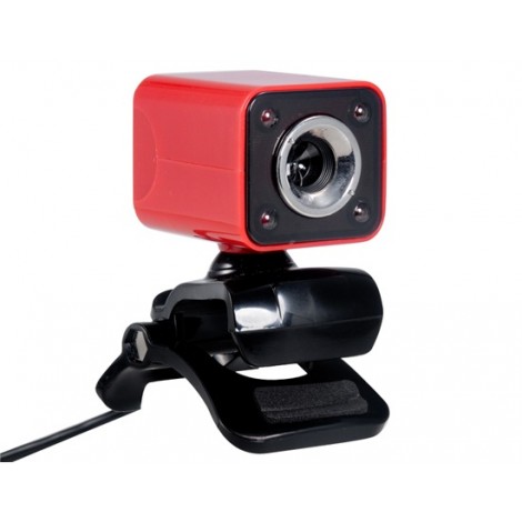 A862 360° Rotatable 5MP HD Webcam (Red)