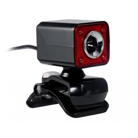 A862 360° Rotatable 5MP HD Webcam (Red+Black)