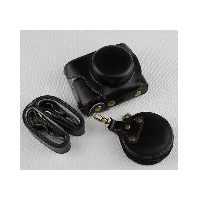Black - PU Leather Half C...
